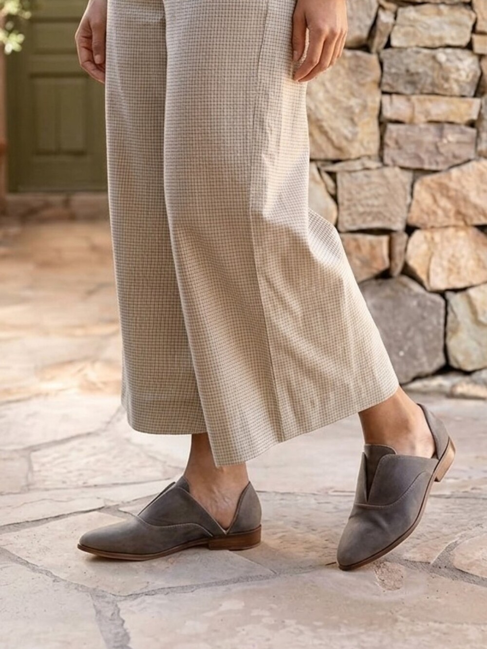 NISOLO Emma D'Orsay Oxford Leather Loafer In Gray Women's Size 11